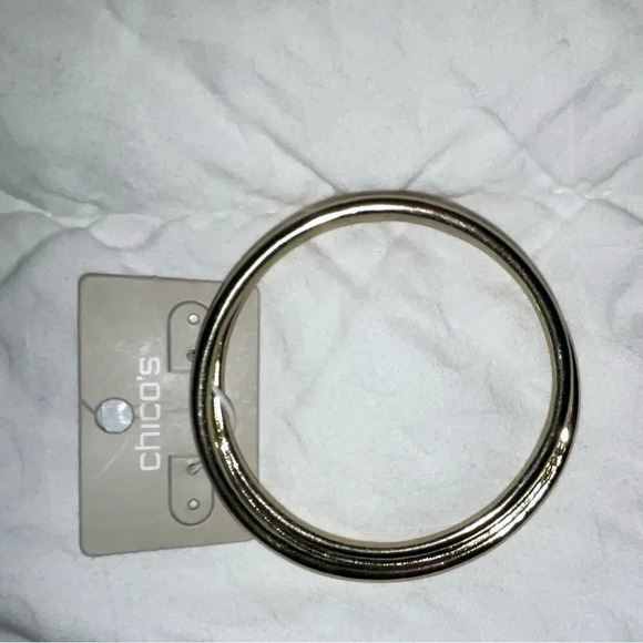 - CHICOS GOLDTONE DOUBLE BANGLE BRACELET - Picture 2 of 5